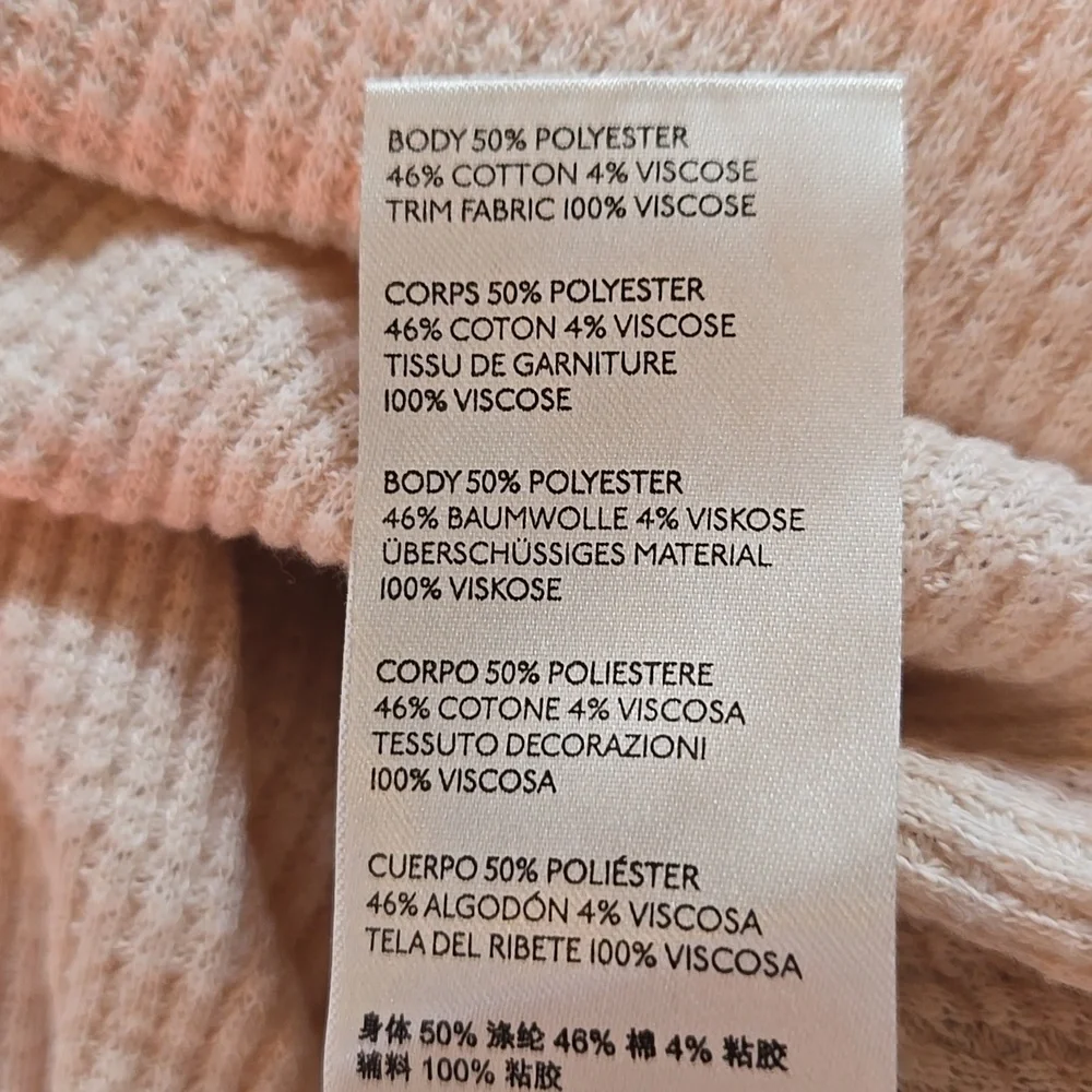 Free People We the Free Blossom Thermal Long Sleeve Floral Beige Mustard Yellow - Picture 6 of 6